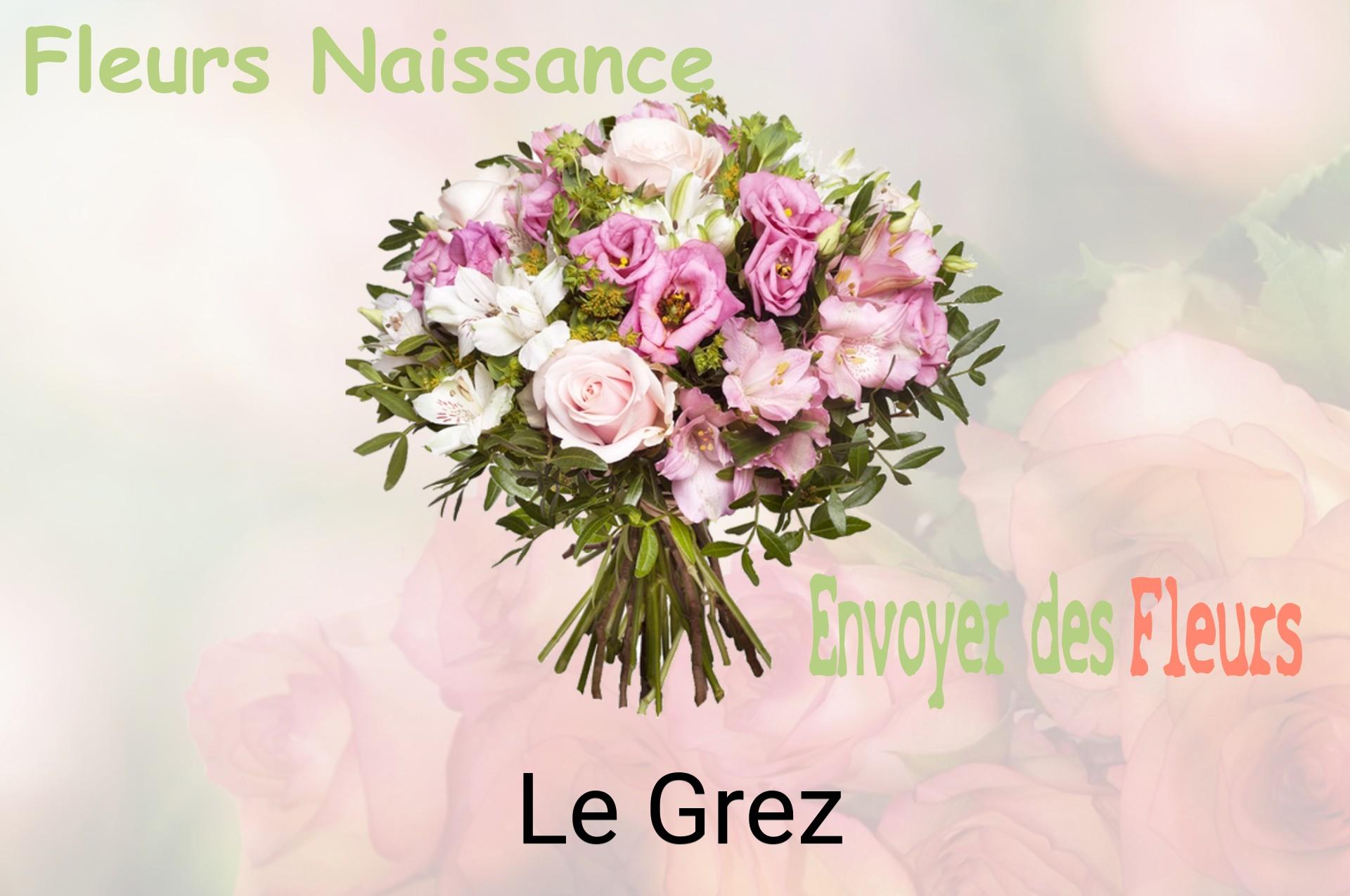 Bouquet de fleurs de naissance livré à Le Grez